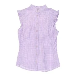 Vintage Richmond Blouse - Small Purple Cotton