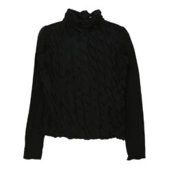 Vintage Giorgio Armani Long Sleeve Top - Small Black Viscose Blend