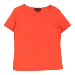 Vintage Les Copains T-Shirt - Large Orange Polyester