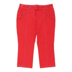 Vintage Moschino Jeans - 24W UK 4 Red Cotton -Vintage Vibes Ele Scar Trousers 23.06.22246