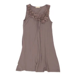 Vintage Vibes 28 Vintage Miss Serena Shift Dress - Medium Brown Viscose