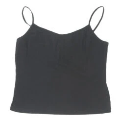 Vintage Dorthoty Perkins Strap Top - Medium Black Cotton