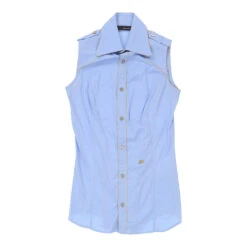 Vintage Dsquared Blouse - Medium Blue Cotton