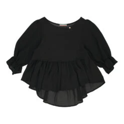 Vintage Unbranded Peplum Top - Large Black Acetate -Vintage Vibes Ele womens mixed 1.6.22158