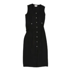 Vintage Vibes 34 Vintage Two Reads Midi Dress - Medium Black Cotton