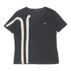 Vintage Fila T-Shirt - XL Black Cotton