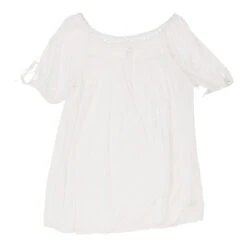 Vintage Unbranded Tent Dress - Medium White Cotton