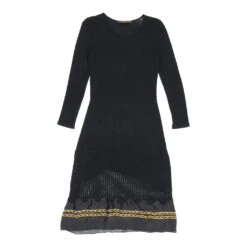 Vintage Cavalli Class Jumper Dress - Small Black Cotton