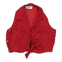 Vintage Avant Blouse - Medium Red Nylon -Vintage Vibes Laurel Womens Tops 27.05.22330