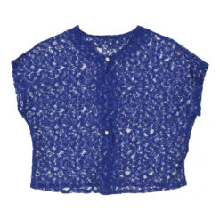 Vintage Unbranded Blouse - Medium Blue Nylon