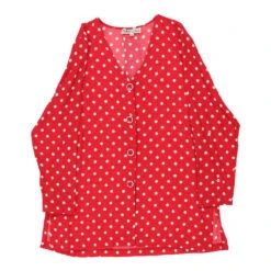 Vintage Helene Blouse - Medium Red Acrylic -Vintage Vibes Laurel womens tops 22.04.22322