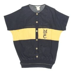 Vintage Mare Mizare Top - Small Navy Cotton