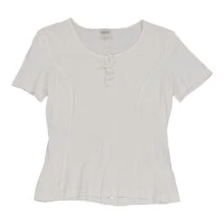 Vintage United Colors Of Benetton T-Shirt - Small White Cotton