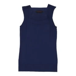 Vintage Woman Planet Top - Large Blue Viscose