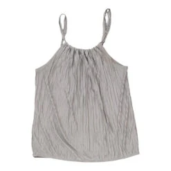 Vintage Unbranded Blouse - Large Silver Cotton