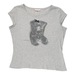 Vintage Max Mara T-Shirt - Large Grey Cotton