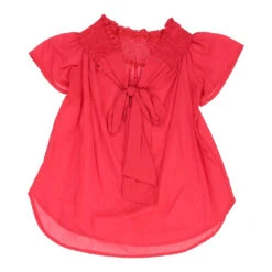 Vintage Unbranded Blouse - Small Red Polyester