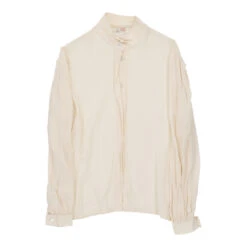 Vintage Unbranded Blouse - Small Cream Polyester