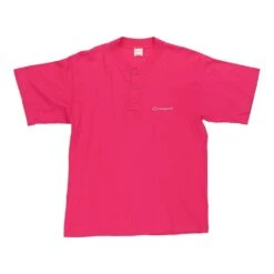 Vintage Champion T-Shirt - Small Pink Cotton