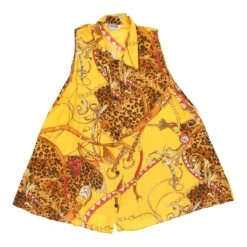 Vintage Triade Blouse - XL Yellow Polyester