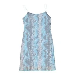 Vintage Colloseum Dress - Medium Blue Polyester