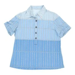 Vintage Unbranded Blouse - XL Blue Viscose