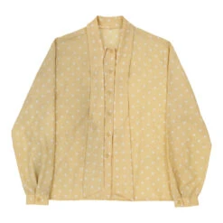 Vintage Unbranded Blouse - XL Beige Polyester