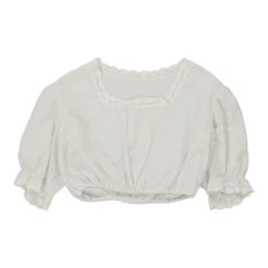 Vintage Unbranded Blouse - 2XS White Cotton