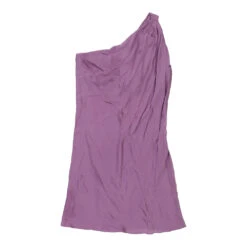 Vintage Cavalli One Shoulder Dress - Large Purple Silk