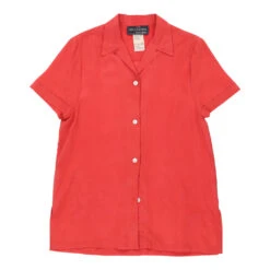 Vintage Les Copains Blouse - Medium Red Cotton
