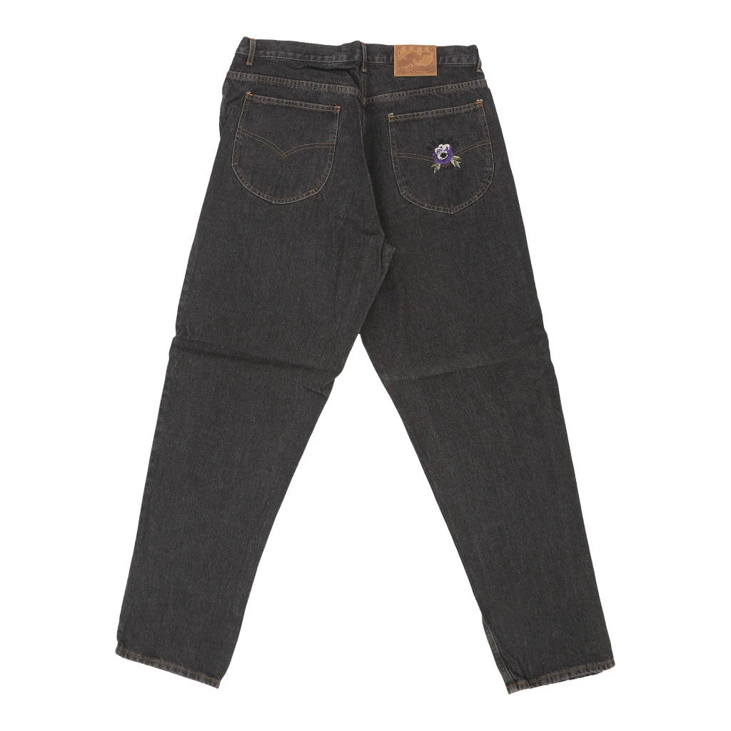 Vintage Kenzo High Waisted Jeans - 34W UK 16 Grey Polyester 4 Vintage Kenzo High Waisted Jeans - 34W UK 16 Grey Polyester - Image 2