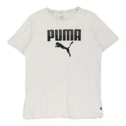 Vintage Puma T-Shirt - Large White Cotton