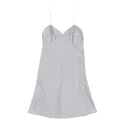 Vintage Unbranded Slip Dress - Large Grey Polyester