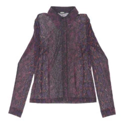 Vintage Nyk Blouse - Large Red Polyester