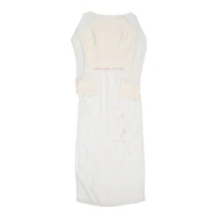 Vintage Unbranded Shift Dress - XS White Polyester -Vintage Vibes ella womens tops 22.08.22221