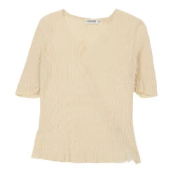 Vintage Iceberg Blouse - Medium Yellow Cotton