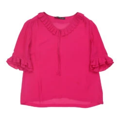 Vintage Balenciaga Blouse - XS Pink Silk