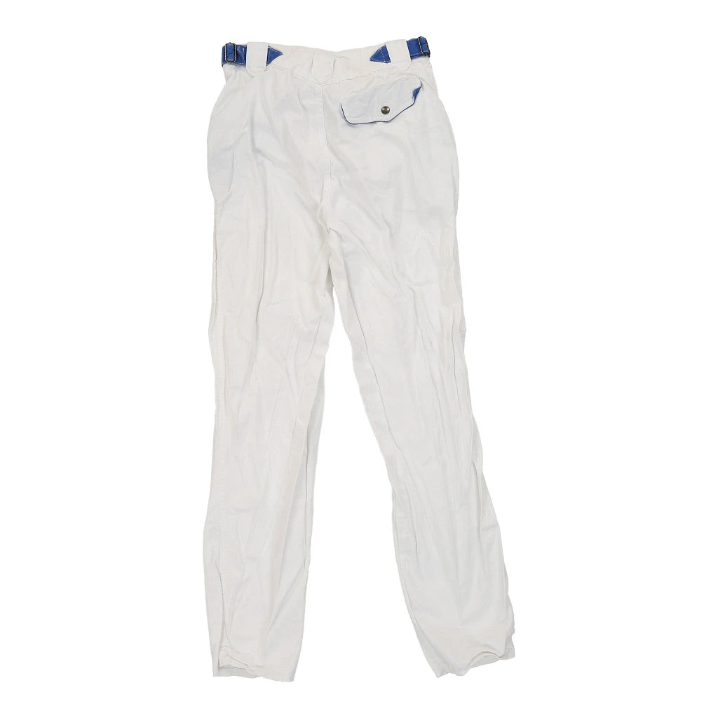 Vintage Unbranded Jeans - 26W UK 6 White Cotton 4 Vintage Unbranded Jeans - 26W UK 6 White Cotton - Image 2