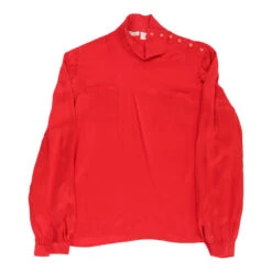 Vintage Valentino Blouse - Small Red Silk