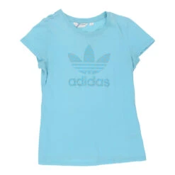 Vintage Adidas T-Shirt - Medium Blue Cotton