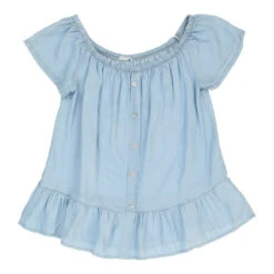 Vintage Unbranded Top - Medium Blue Tencel