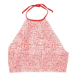 Vintage Phard Halterneck Top - Medium Red Polyester