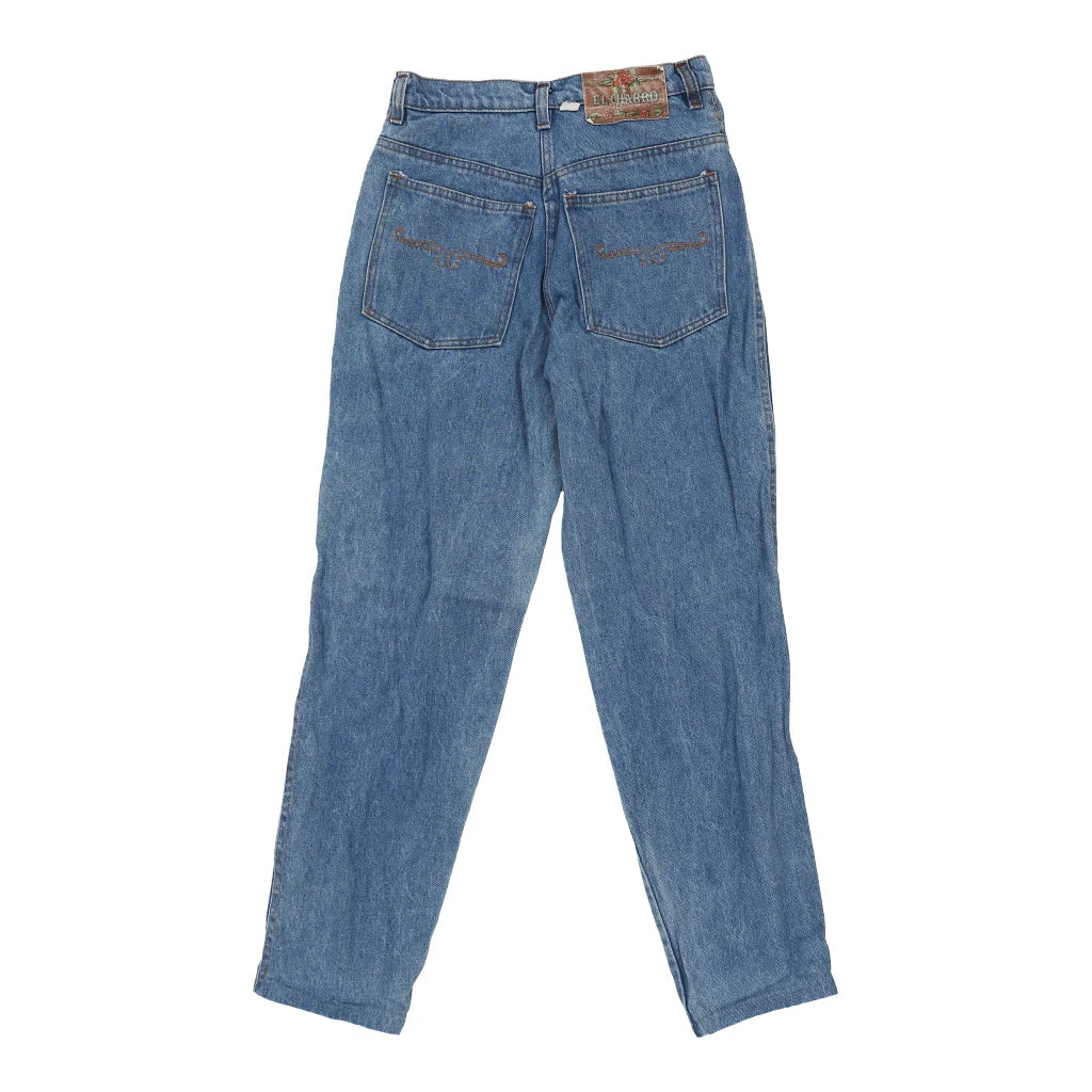 Vintage El Charro High Waisted Jeans - 30W UK 10 Blue Cotton 4 Vintage El Charro High Waisted Jeans - 30W UK 10 Blue Cotton - Image 2